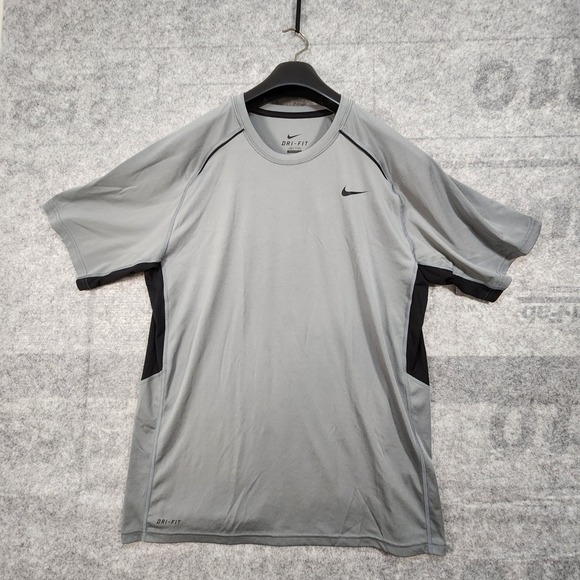 Nike Other - Nike Sweatshirt Mens Size L Gray Dry Fit Short‎ Sleeve